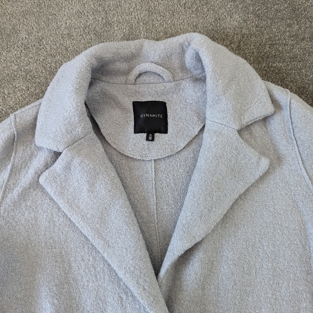 Dynamite Wool Blend Baby Blue Mid Length Light Jacket Women's Medium - Picture 3 of 12